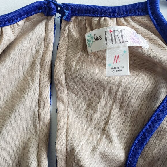 Cobalt Blue Lace Top Size Medium - Picture 6 of 7